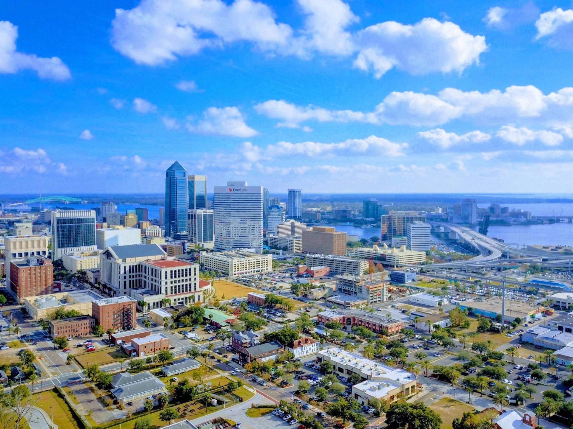 Jacksonville, Florida skyline along the St. Johns River