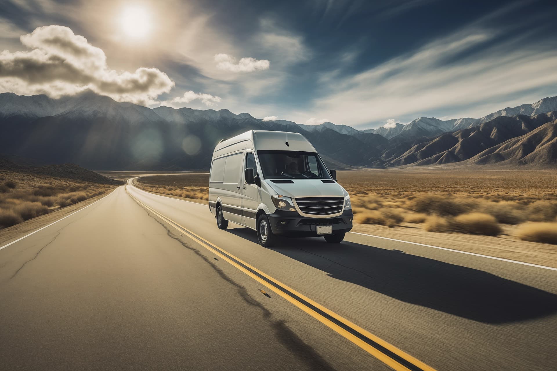 White Mercedes Sprinter delivery van repaired by Florida Truck Body in Jacksonville, FL